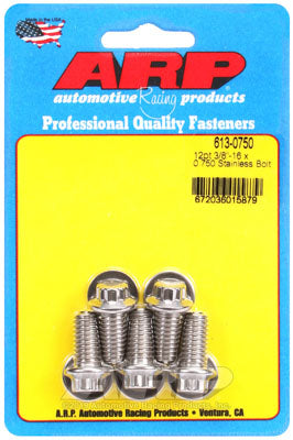 ARP 613-0750 SAE Bolt Kit 3/8-16 x 0.750 12pt SS bolts Photo-0