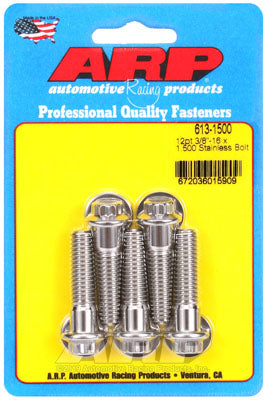 ARP 613-1500 SAE Bolt Kit 3/8-16 x 1.500 12pt SS bolts Photo-0