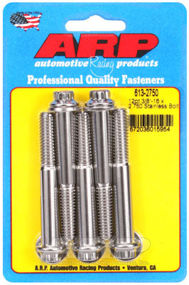 ARP 613-2750 SAE Bolt Kit 3/8-16 x 2.750 12pt SS bolts Photo-0