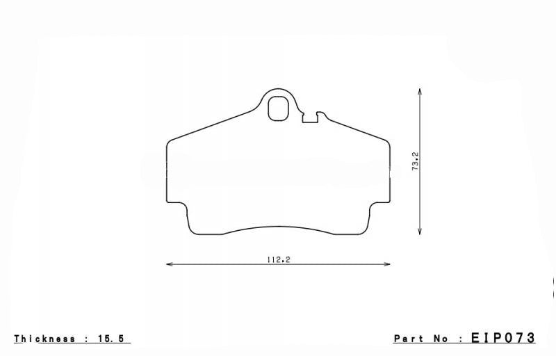ENDLESS EIP073MA45B Rear brake pads PORSCHE 911(997)3.6 CAR/4 CAY(987)3.4S/3.4R/BOXT.986 Photo-1