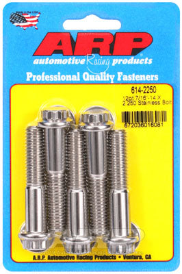 ARP 614-2250 SAE Bolt Kit 7/16-14 X 2.250 12pt 1/2 wrenching SS bolts Photo-0