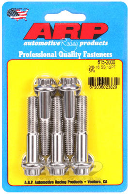 ARP 615-2000 SAE Bolt Kit 3/8-16 x 2.000 12pt 7/16 wrenching SS bolts Photo-0
