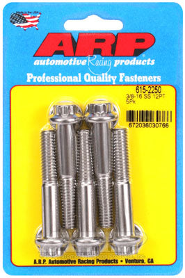 ARP 615-2250 SAE Bolt Kit 3/8-16 x 2.250 12pt 7/16 wrenching SS bolts Photo-0