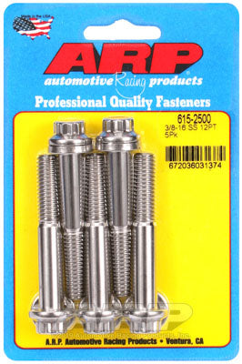 ARP 615-2500 SAE Bolt Kit 3/8-16 x 2.500 12pt 7/16 wrenching SS bolts Photo-0
