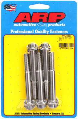 ARP 615-3000 SAE Bolt Kit 3/8-16 x 3.000 12pt 7/16 wrenching SS bolts Photo-0