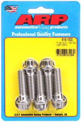 ARP 616-1500 SAE Bolt Kit 7/16-14 X 1.500 12pt SS bolts Photo-0