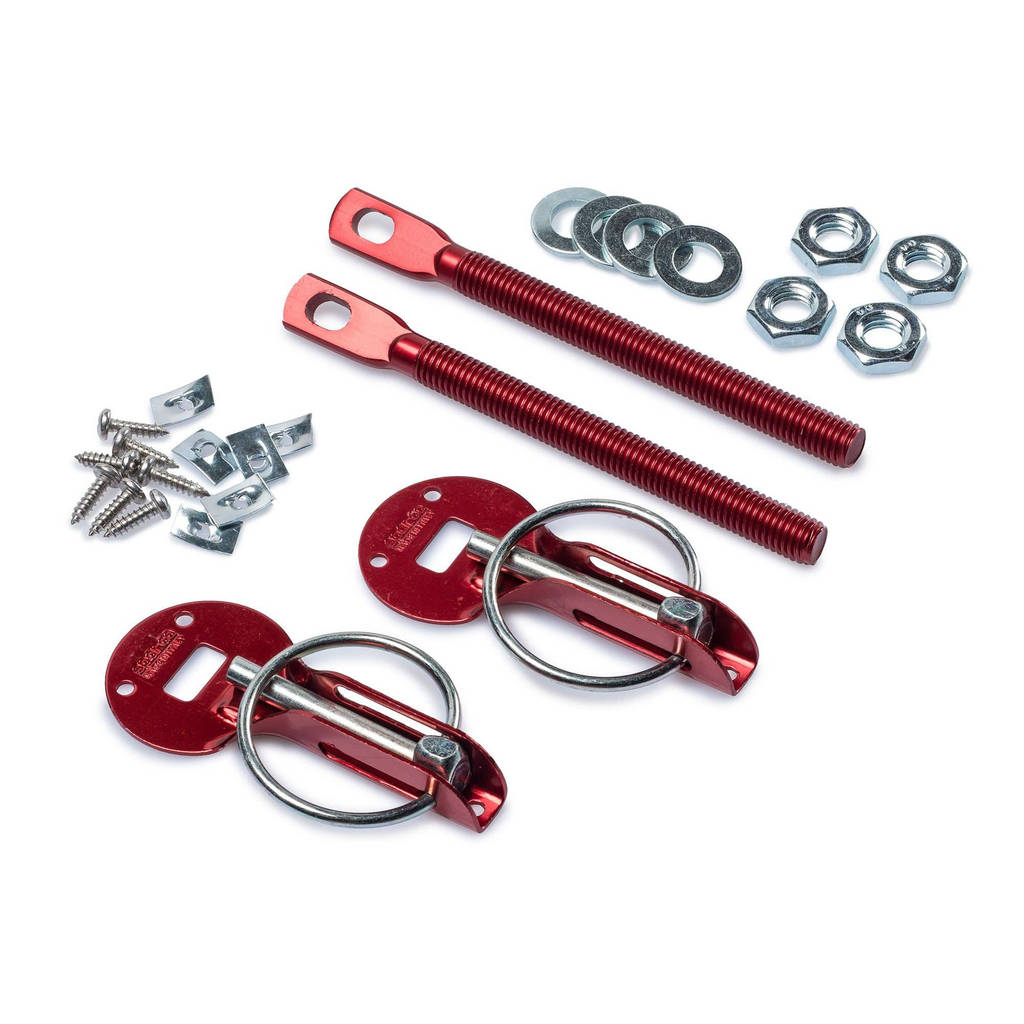 SPARCO 01606AR Bonnet pins, aluminium, red Photo-0
