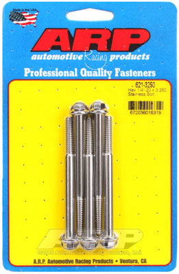 ARP 621-3250 SAE Bolt Kit 1/4-20 x 3.250 hex SS bolts Photo-0