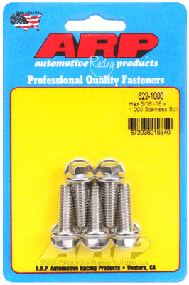 ARP 622-1000 SAE Bolt Kit 5/16-18 x 1.000 hex SS bolts Photo-0