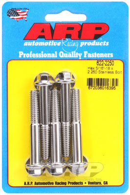 ARP 622-2250 SAE Bolt Kit 5/16-18 x 2.250 hex SS bolts Photo-0