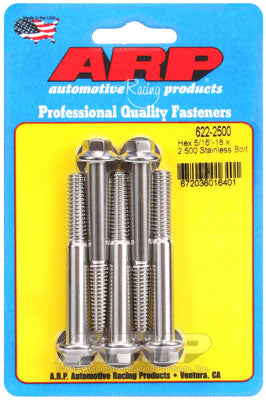ARP 622-2500 SAE Bolt Kit 5/16-18 x 2.500 hex SS bolts Photo-0