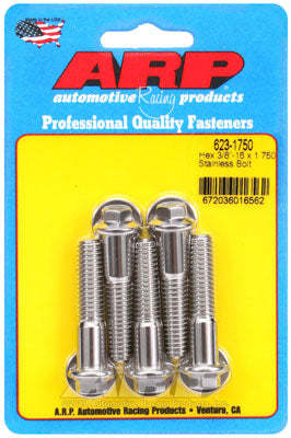ARP 623-1750 SAE Bolt Kit 3/8-16 x 1.750 hex SS bolts Photo-0