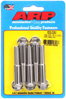 ARP 623-2250 SAE Bolt Kit 3/8-16 x 2.250 hex SS bolts Photo-0