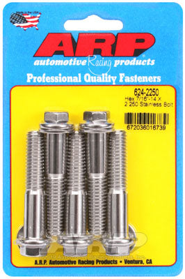 ARP 624-2250 SAE Bolt Kit 7/16-14 X 2.250 hex 1/2 wrenching SS bolts Photo-0