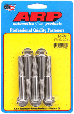 ARP 624-2750 SAE Bolt Kit 7/16-14 X 2.750 hex 1/2 wrenching SS bolts Photo-0