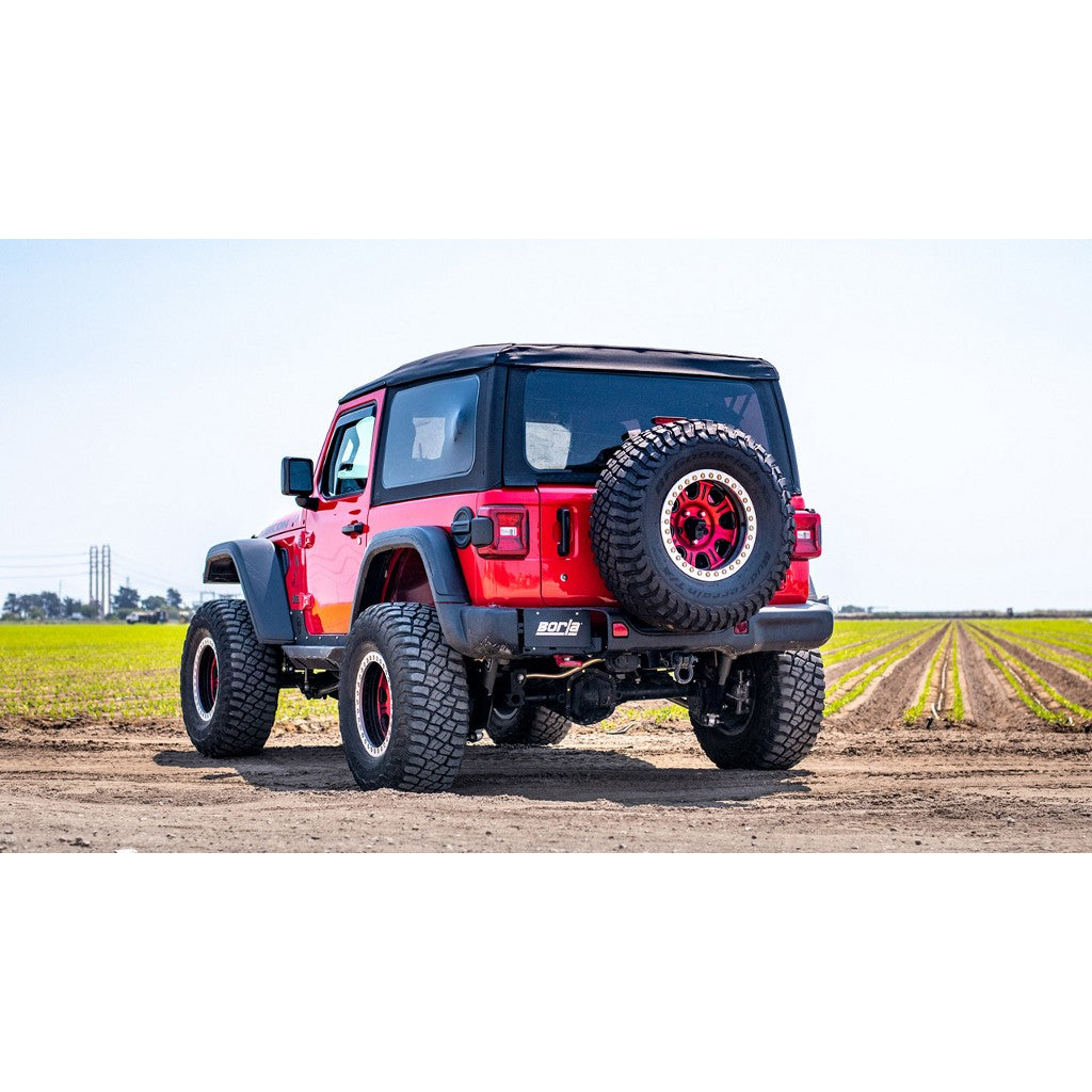 BORLA 140861 Exhaust System Cat-Back S-Type, 2.75" (2.75" Turndown Tip) for JEEP Wrangler 2.0L (JL) 2018- Photo-1
