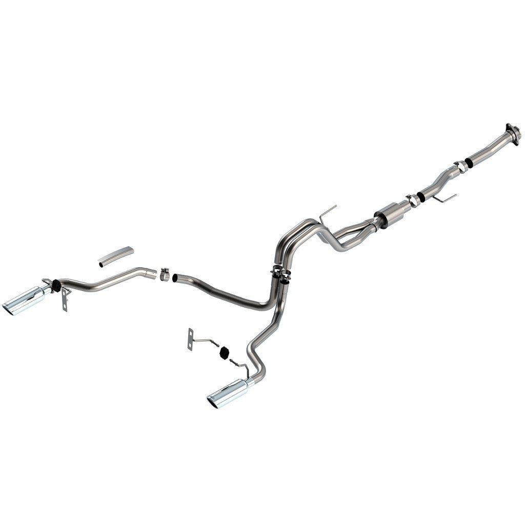 BORLA 140869 Cat-Back™ System F-150 2021 5.0L V8 AT 2+4WD 2DR RC STB (122.8" WB) XL, XLT 3", 2.25" "ATAK" S RD RL AC SR TIP: 4" RD X 14" CHROME Photo-0