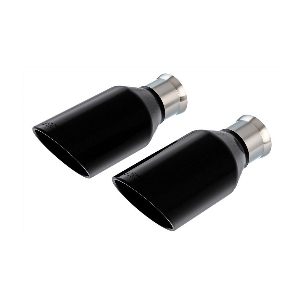 BORLA 60718BC Connecting Pipes - Tips RAM 1500 TRX 21-'22 6.2L V8 AT 4WD 4DR CC SB OPTIONAL TIPS, 5" BLACK CHROME-PLATED 304SS Photo-0