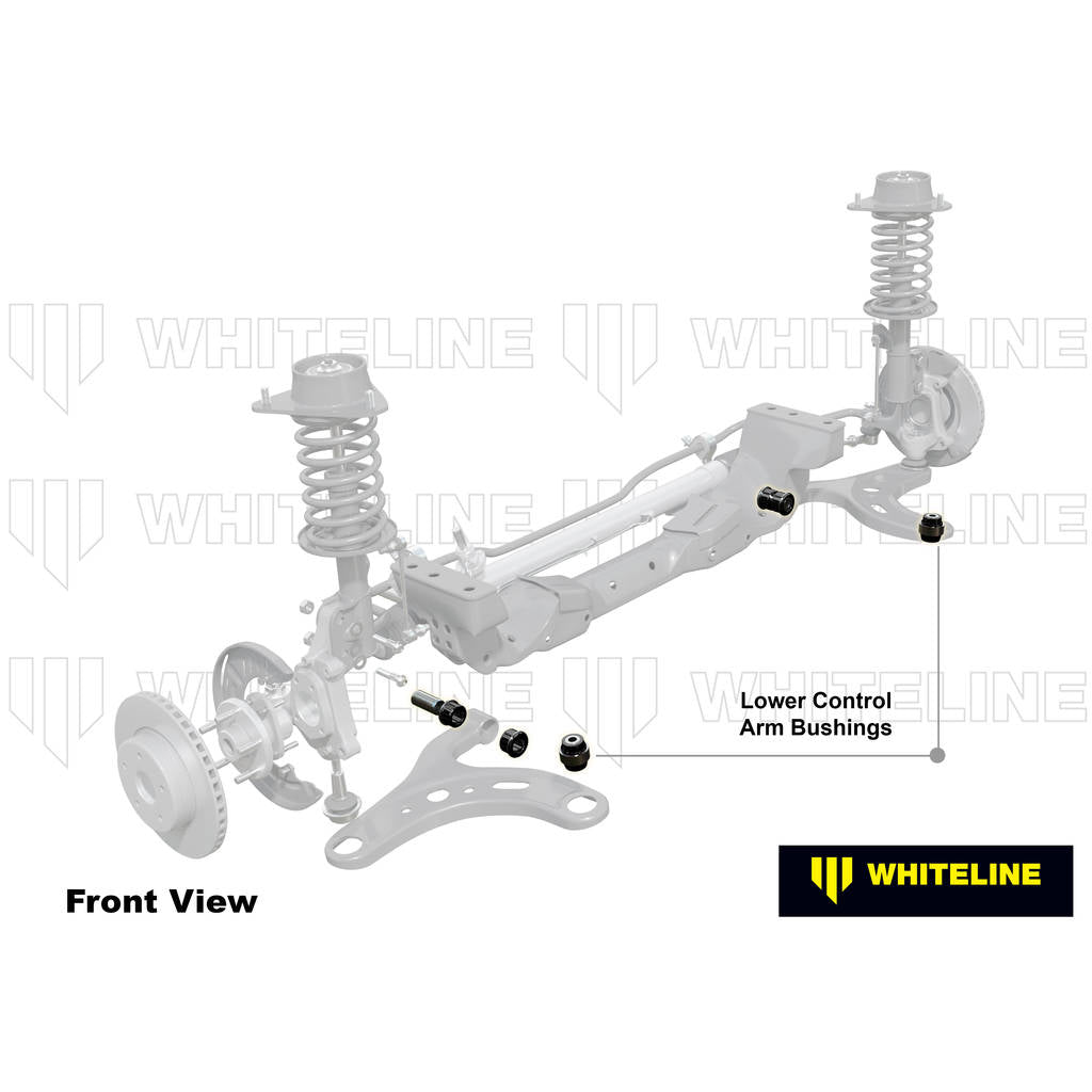 WHITELINE KCA479 Front Lower Inner Bushing Kit Double Offset for Honda Civic 7th 8th Gen/Integra DC5 Photo-1