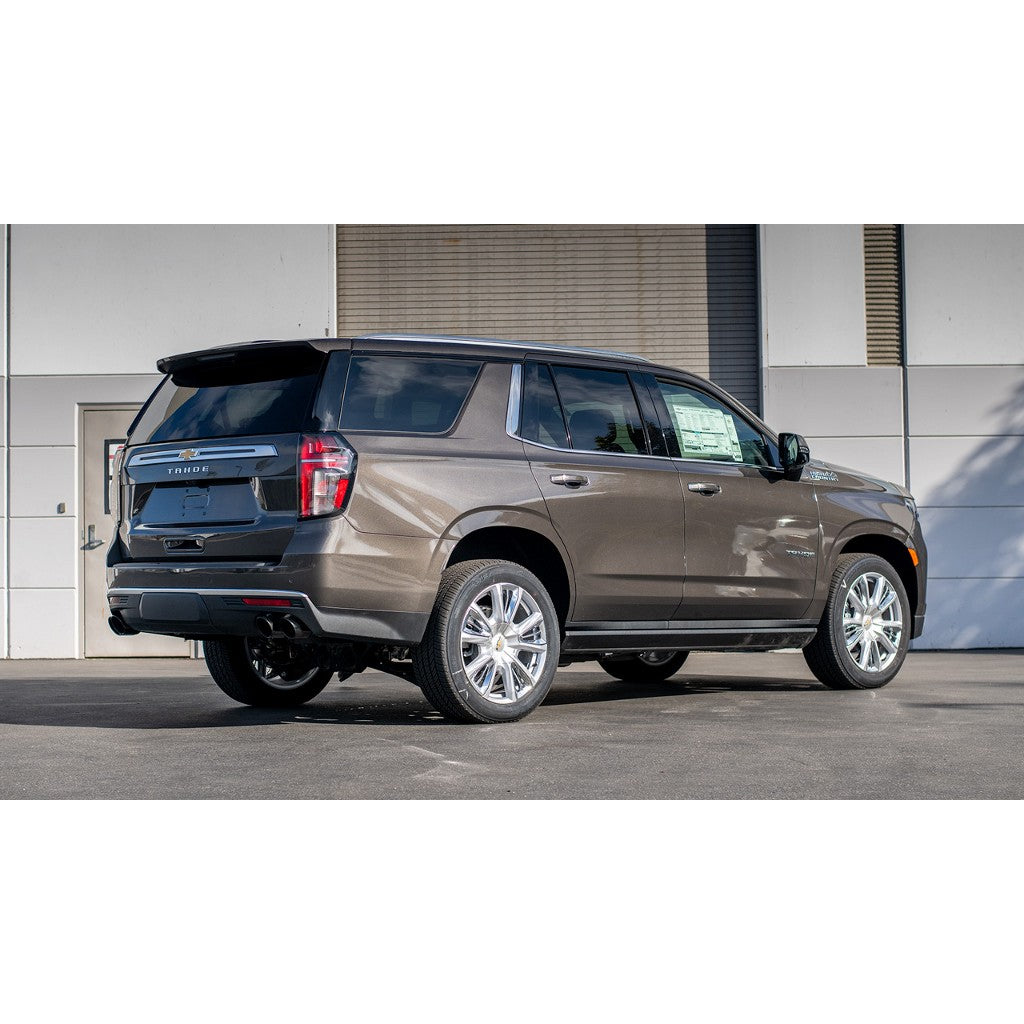 BORLA 140856BC Cat-Back 2021-2022 Chevrolet TAHOE '21-'22 5.3L V8 AT 2+4WD 4DR 3.00", 2.75", "TOURING" D RD RL AC SR TIP: 4.0" RD X 8.0" & 4.0" RD X 6.63" BLACK CHROME Photo-1