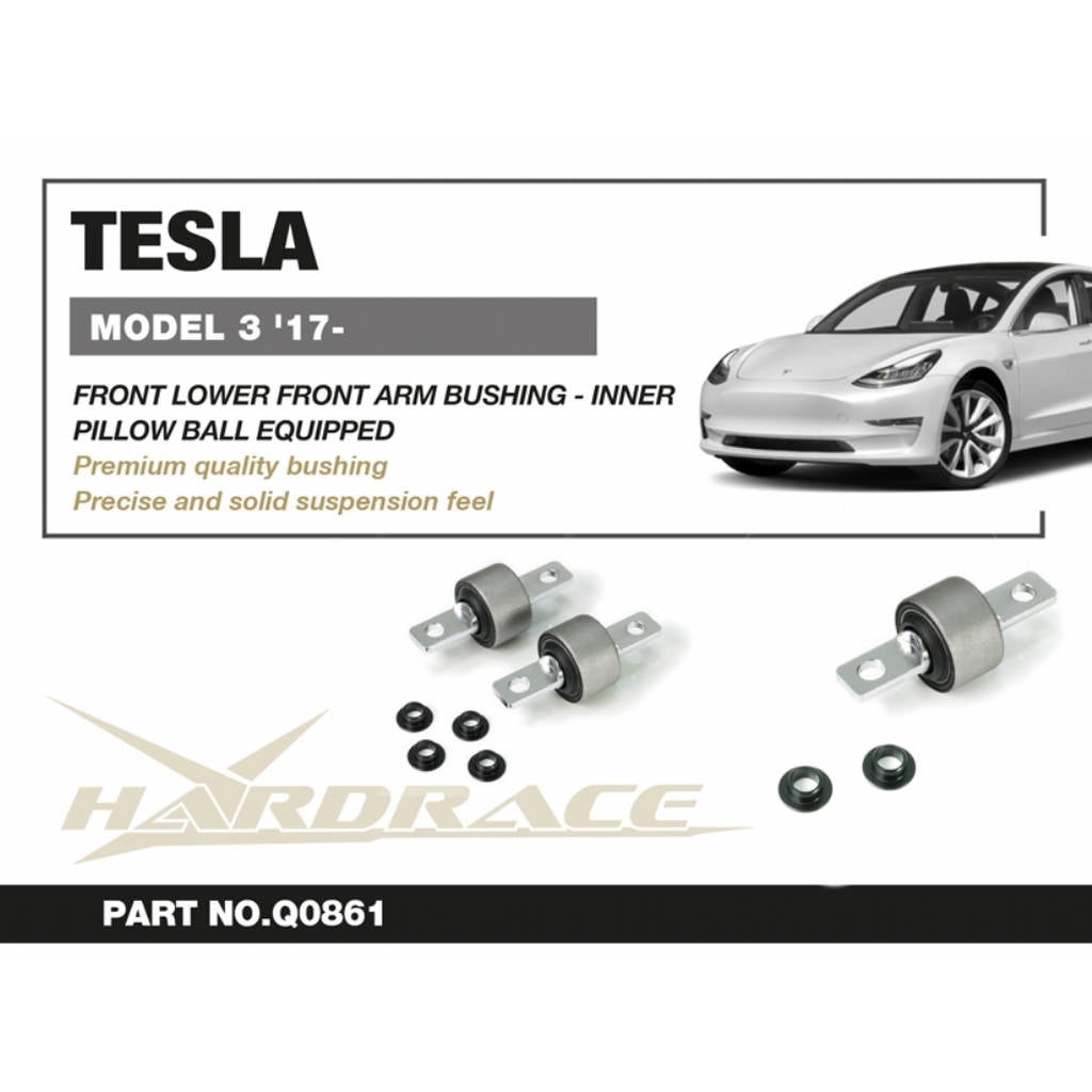 HARDRACE Q0861 FRONT LOWER FRONT ARM BUSHING - INNER - 2PCS/SET TESLA Model Y/3 Photo-1