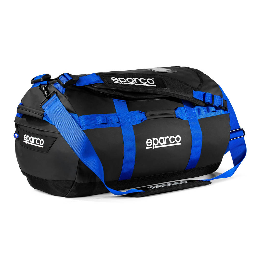 SPARCO 016443NRAZ DAKAR-S DUFFLE BAG, 53 x 32.5 x 32.5 cm, black/blue, size S Photo-0