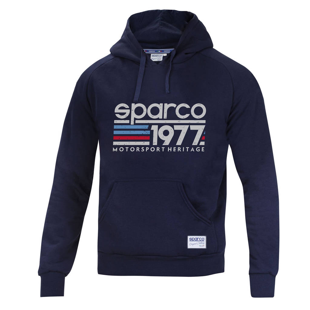 SPARCO 01320BM4XL HOODIE "1977", navy blue, size XL Photo-0