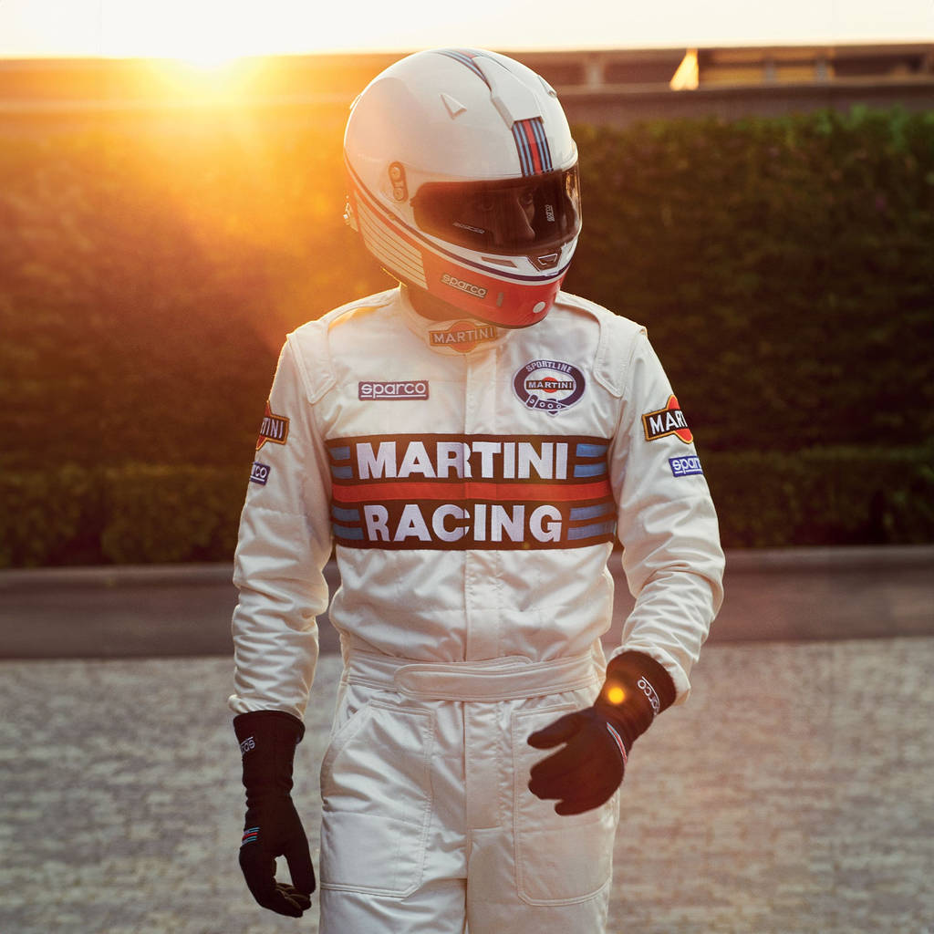 SPARCO 001144MR60BI MARTINI RACING Replica suit (R567), FIA8856-2018, white, size 60 Photo-1