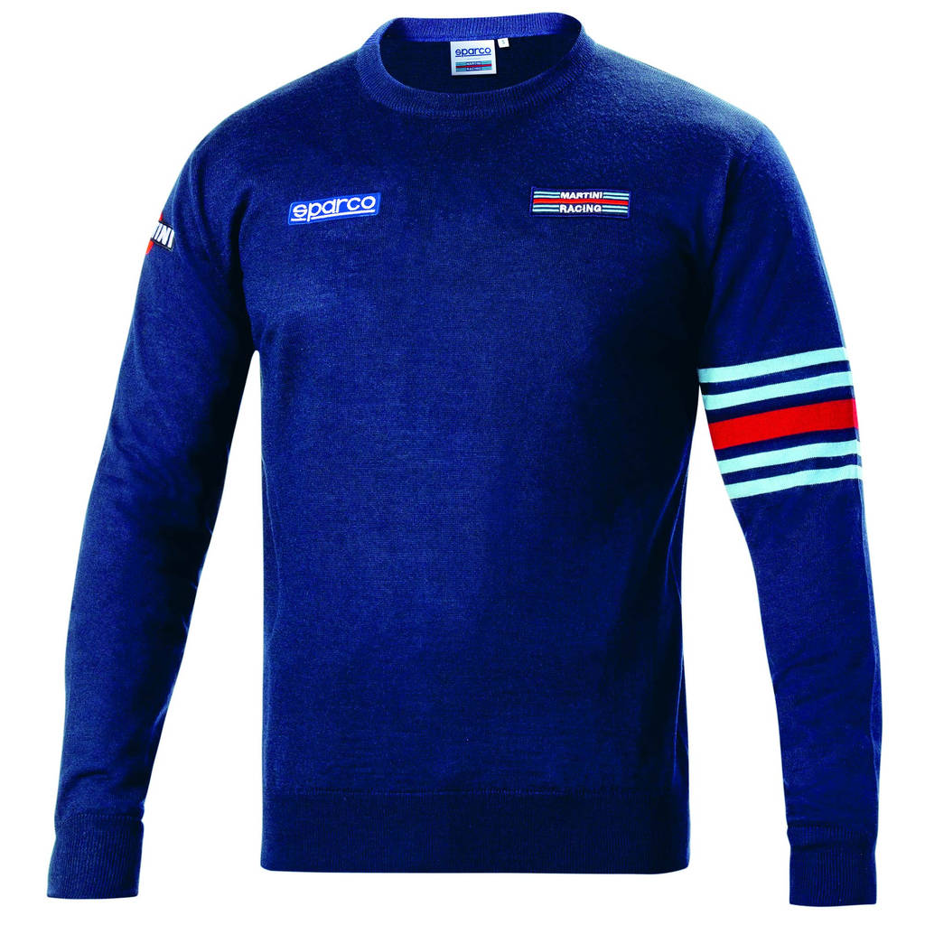 SPARCO 01350MRBM4XL Cotton CREWNECK SWEATSHIRT MARTINI RACING, navy blue, size XL Photo-0