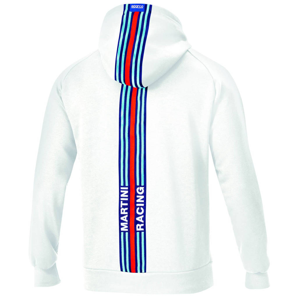SPARCO 01340MRBI5XXL Hoodie BIG STRIPES MARTINI RACING, white, size XXL Photo-1