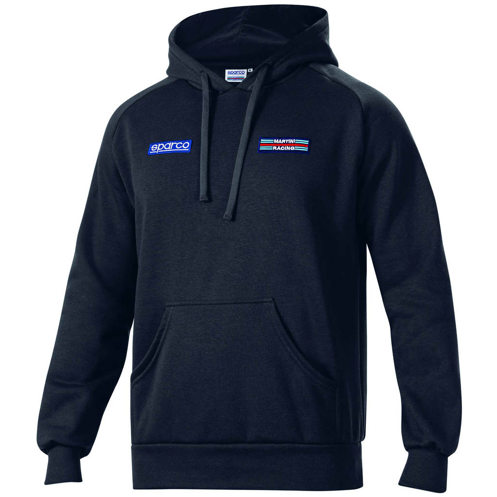 SPARCO 01340MRNR3L Hoodie BIG STRIPES MARTINI RACING, black, size L Photo-0