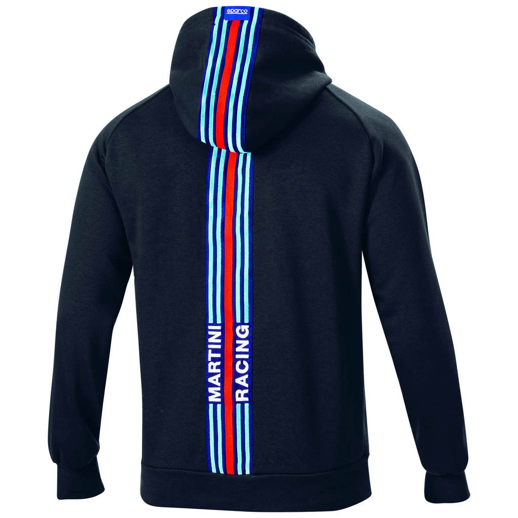 SPARCO 01340MRNR3L Hoodie BIG STRIPES MARTINI RACING, black, size L Photo-1