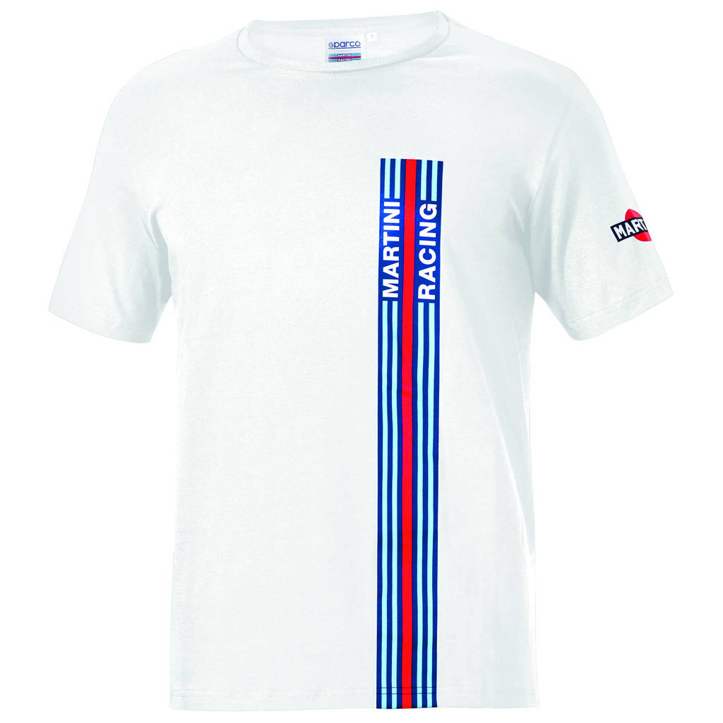 SPARCO 01339MRBI1S T-shirt BIG STRIPES MARTINI RACING, white, size S Photo-1