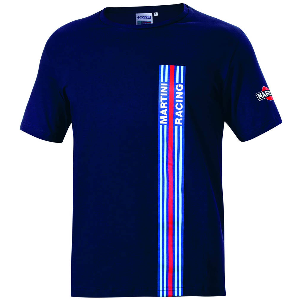 SPARCO 01339MRBM3L T-shirt BIG STRIPES MARTINI RACING, navy blue, size L Photo-1