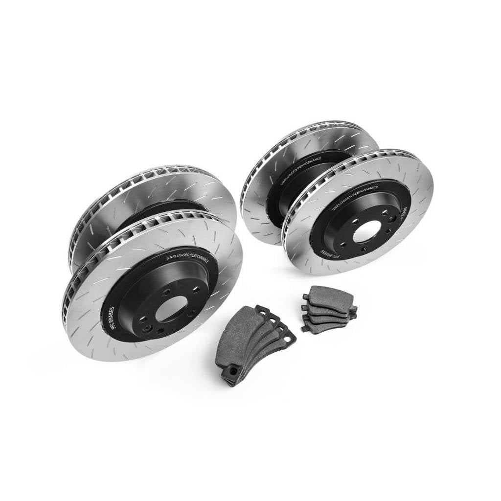 UNPLUGGED PERFORMANCE UP-MSMX2-117-1.1 Rear Set - UP x PFC Racing/Competition Brake Pads (For Large Sweep UP Rotors) PFC Part #: 5004.11.15.54 for TESLA Model S2 / X2 2021+ Photo-3