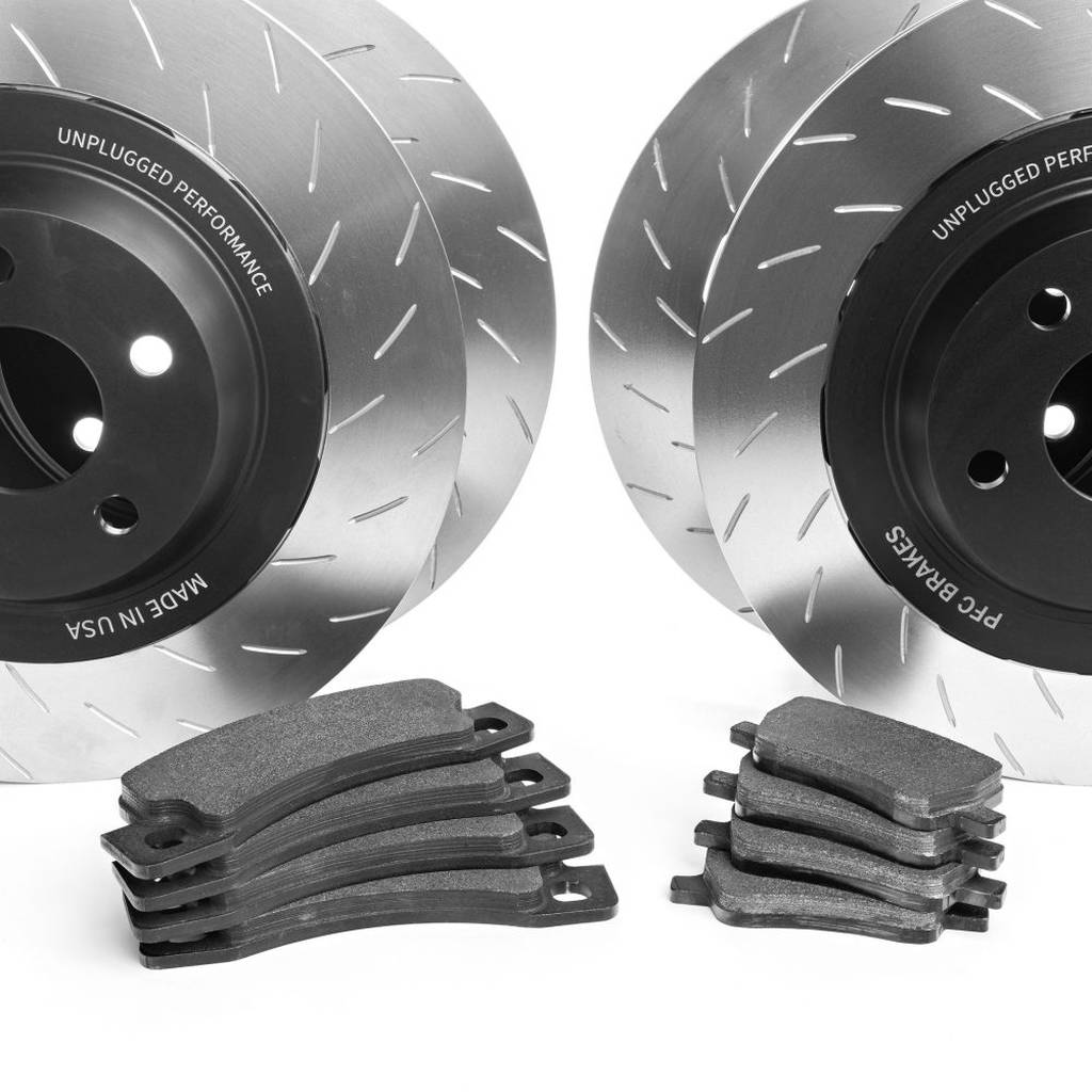 UNPLUGGED PERFORMANCE UP-MSMX2-117-1.1 Rear Set - UP x PFC Racing/Competition Brake Pads (For Large Sweep UP Rotors) PFC Part #: 5004.11.15.54 for TESLA Model S2 / X2 2021+ Photo-4