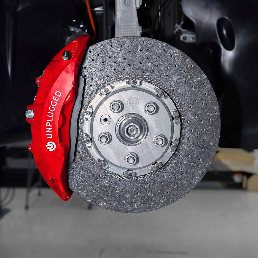 UNPLUGGED PERFORMANCE UP-UNIV-350-1.1 BFB 6 Piston Carbon Ceramic Front Big Brake Replacement - Street Pad Set Photo-0