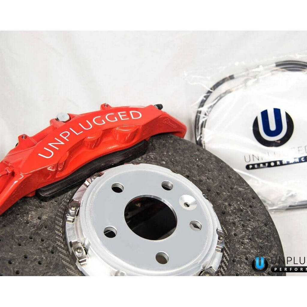 UNPLUGGED PERFORMANCE UP-UNIV-350-1.1 BFB 6 Piston Carbon Ceramic Front Big Brake Replacement - Street Pad Set Photo-1