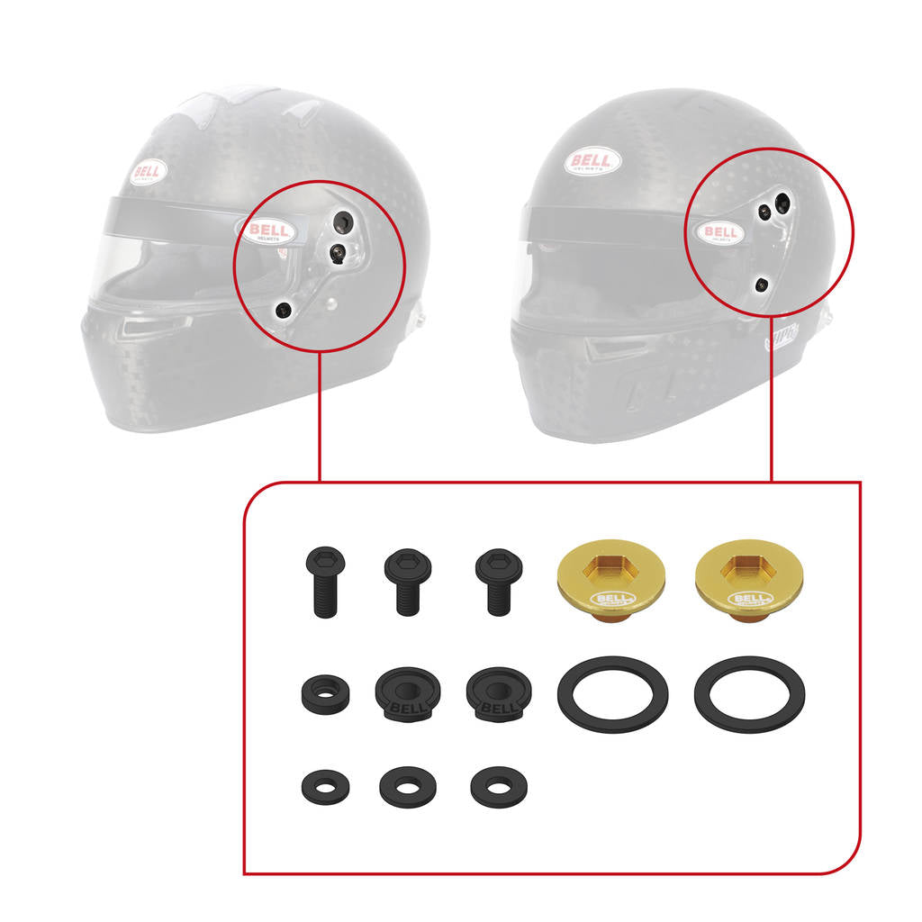 BELL 2020076 SV (SE06) Pivot kit & Screws, purple Photo-2