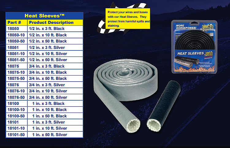 THERMO-TEC 18101-50 Heat Sleeves silicone 50 ft. 1" silver Photo-0