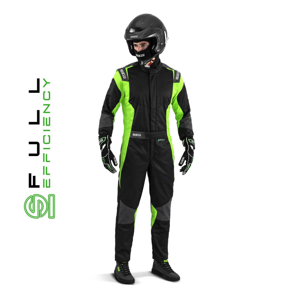 SPARCO 00115554NRVF FUTURA Racing suit, FIA 8856-2018, black/green, size 54 Photo-2