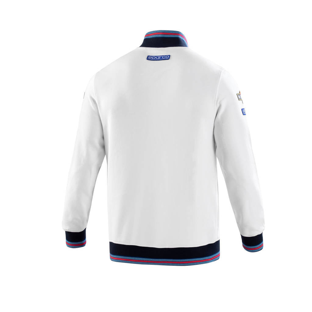 SPARCO 01278MRBI1S Sweatshirt FULL ZIP MARTINI RACING, white, size S Photo-3