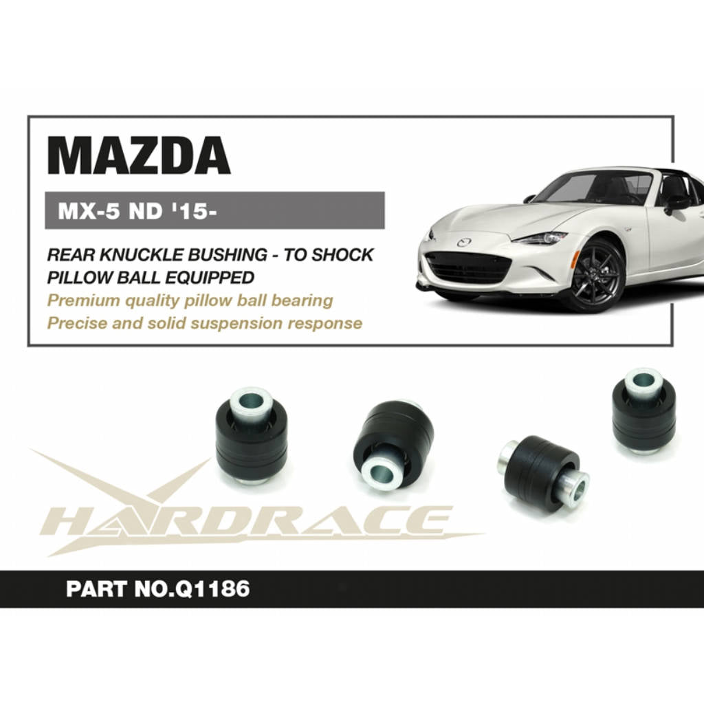 HARDRACE Q1186 Rear knuckle bush - to shocks (pillow ball) 2 psc/set for MAZDA MX-5 Miata ND 2015 Photo-1