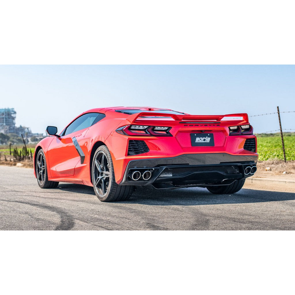 BORLA 140841 Exhaust System Cat-Back ATAK Polished T-304 Stainless Steel for CHEVROLET Corvette Stingray 2020-2023 Photo-1