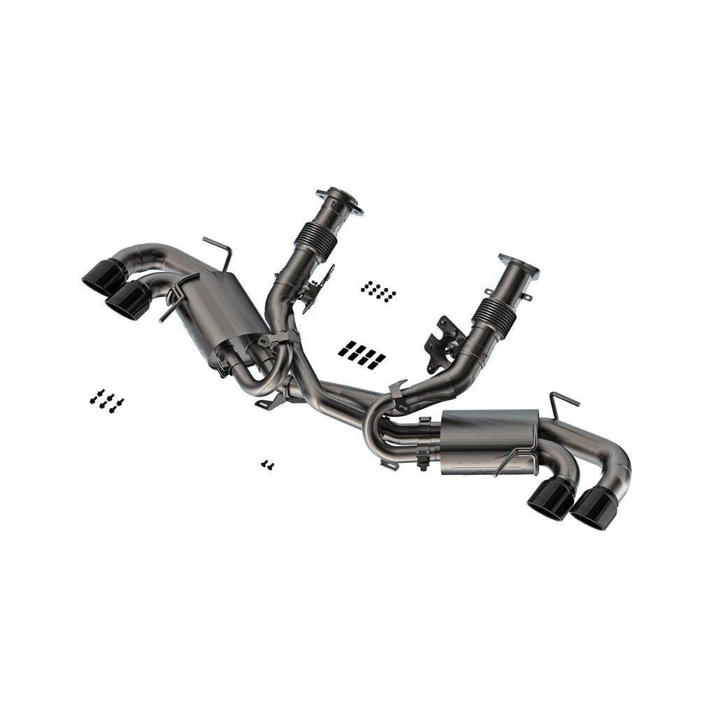 BORLA 140841BC Exhaust System Cat-Back ATAK Black Chrome On T-304 Stainless Steel for CHEVROLET Corvette Stingray 2020-2023 Photo-3