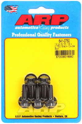 ARP 641-0750 SAE Bolt Kit 5/16-18 x 0.750 12pt black oxide bolts Photo-0