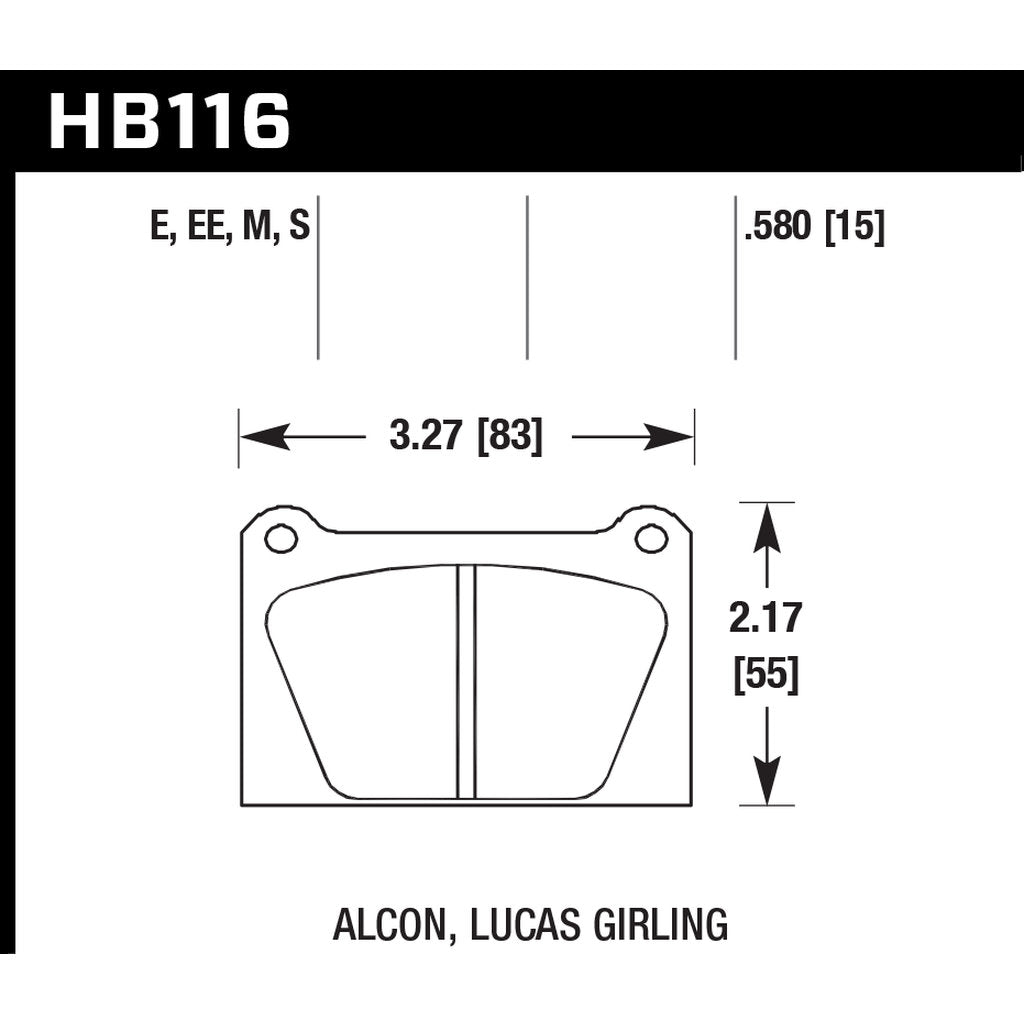 HAWK HB116D.580 Brake Pads ER-1 Endurance Racing Photo-2
