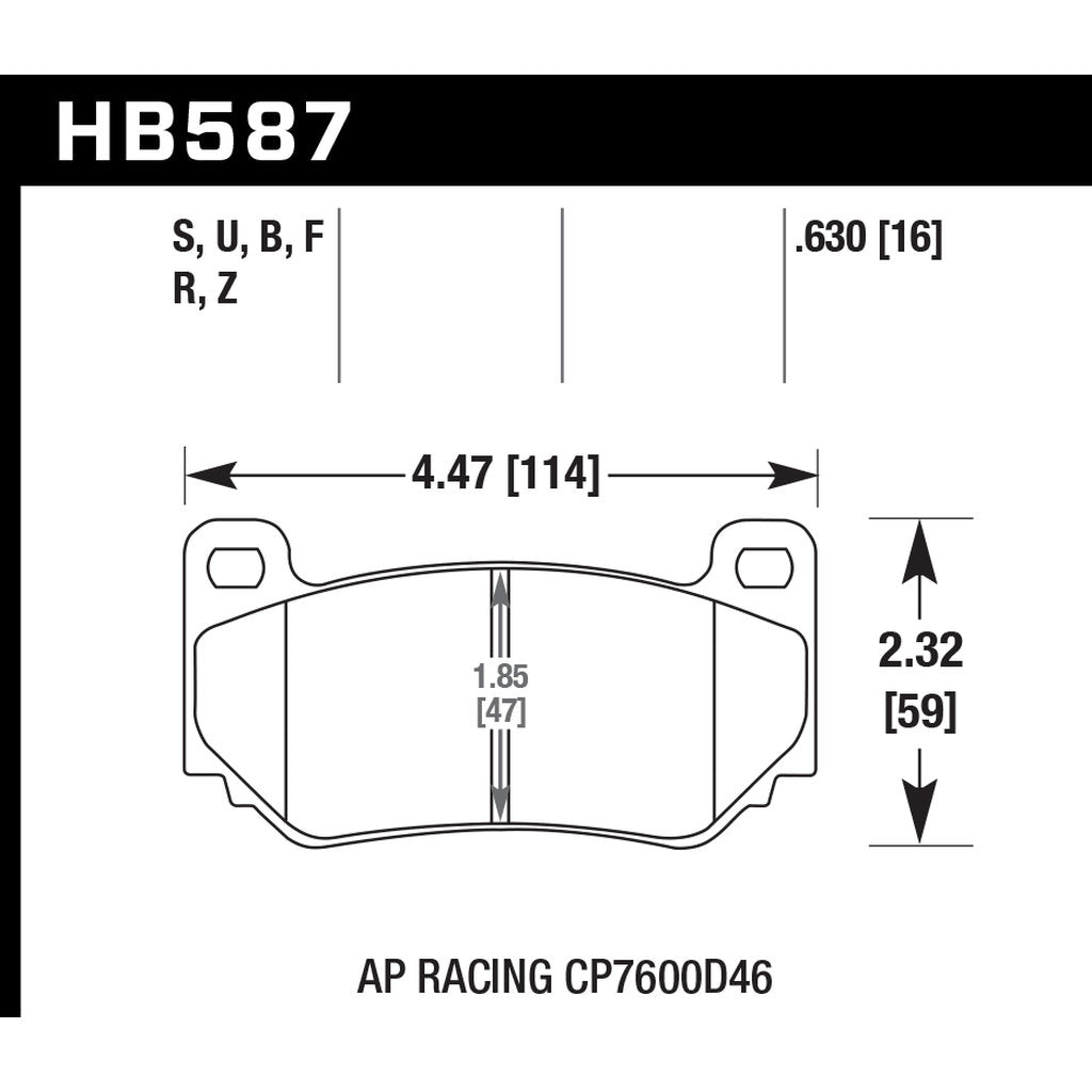 HAWK HB587D.630 Brake Pads ER-1 Endurance Racing Photo-2