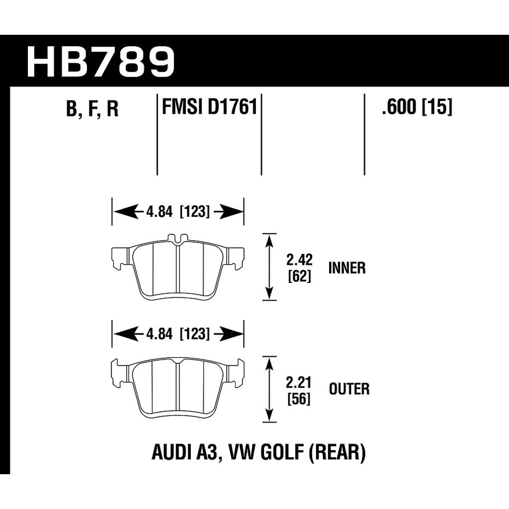 HAWK HB789N.600 Brake Pads HP Plus Photo-2