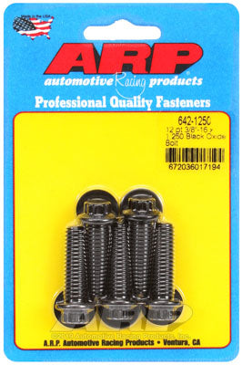 ARP 642-1250 SAE Bolt Kit 3/8-16 x 1.250 12pt black oxide bolts Photo-0